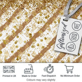 Gold Glitter Damask Stripe Elegant Seamless Pattern Digital Print Fabric by the Metre UK Sewing Quilting Textile Design Luxury