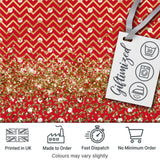 Red Gold Chevron Glitter Leopard Seamless Pattern Digital Print Fabric by the Metre UK Sewing Quilting Textile Design Bold Festive
