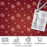 Red Gold Snowflake Star Seamless Pattern Digital Print Fabric by the Metre UK Sewing Quilting Textile Design Classic Christmas