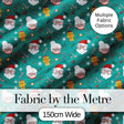 Cute Santa Mrs Claus Gingerbread Seamless Pattern Digital Print Fabric by the Metre UK Sewing Quilting Textile Design Festive Kids
