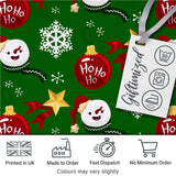 Cute Snowman Ornament Star Snowflake Seamless Pattern Digital Print Fabric by the Metre UK Sewing Quilting Textile Winter Christmas Fun