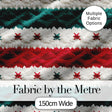 Cute Festive Knitted Texture Red Green White Cozy Seamless Pattern Digital Print Fabric by the Metre UK Sewing Quilting Textile
