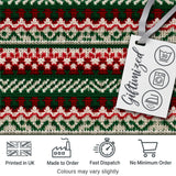Cute Traditional Red White Nordic Christmas Tree Snowflake Seamless Pattern Digital Print Fabric by the Metre UK Sewing Quilting Textile