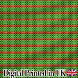 Cute Festive Knit Green Red White Nordic Textile Seamless Pattern Digital Print Fabric by the Metre UK Sewing Quilting Textile
