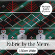 Cute Green Nordic Llama Alpaca Winter Christmas Knitted Seamless Pattern Digital Print Fabric by the Metre UK Sewing Quilting Textile