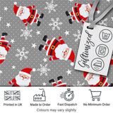 Cute Santa Claus Snowflake Winter Seamless Pattern Digital Print Fabric by the Metre UK Sewing Quilting Textile