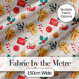 Cute Gingerbread Cookies Cocoa Candy Cane Christmas Seamless Pattern Digital Print Fabric by the Metre UK Sewing Quilting Textile