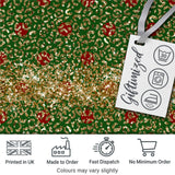 Festive Gold Leopard Print Glitter Christmas Seamless Pattern Digital Print Fabric by the Metre UK Sewing Quilting Textile