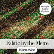 Gold Leopard Print Glitter Christmas Seamless Pattern Digital Print Fabric by the Metre UK Sewing Quilting Textile
