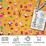 Cute Santa Reindeer Snowman Christmas  Seamless Pattern Digital Print Fabric by the Metre UK Sewing Quilting Textile