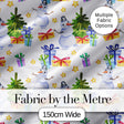 Watercolor Snowman Christmas Tree Gift Box Star Seamless Pattern Digital Print Fabric by the Metre UK Sewing Quilting Textile