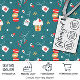 Cute Macaron Cupcake Tea Bag Strawberry Seamless Pattern Digital Print Fabric by the Metre UK Sewing Quilting Textile