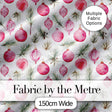 Watercolor Pink Bauble Pine Branch Christmas Seamless Pattern Digital Print Fabric by the Metre UK Sewing Quilting Textile