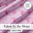Pink Reindeer Snowflake Winter Stocking Seamless Pattern Digital Print Fabric by the Metre UK Sewing Quilting Textile