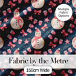 Watercolor Snowman Mittens Bow Winter Seamless Pattern Digital Print Fabric by the Metre UK Sewing Quilting Textile
