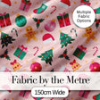 Cute Gingerbread Candy Cane Christmas Seamless Pattern Digital Print Fabric by the Metre UK Sewing Quilting Textile