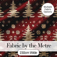 Vintage Knitted Christmas Tree Snowflake Seamless Pattern Digital Print Fabric by the Metre UK Sewing Quilting Textile