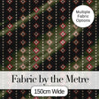 Green Knitted Heart Nordic Pattern Seamless Digital Print Fabric by the Metre UK Sewing Quilting Textile