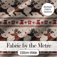 Classic Reindeer Gift Nordic Knitted Seamless Pattern Christmas Digital Print Fabric by the Metre UK Sewing Quilting Textile