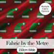 Festive Christmas Hat Knitted Seamless Pattern Holiday Digital Print Fabric by the Metre UK Sewing Quilting Textile