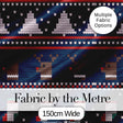 Winter Knit Reindeer Mountain Pattern Blue White Snow Nordic Christmas  Digital Print Fabric by the Metre UK Sewing Quilting Textile