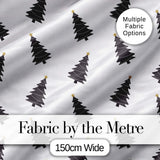 Minimal Christmas Tree Pattern Grey Background Simple Holiday Seamless Modern Digital Print Fabric by the Metre UK Sewing Quilting Textile