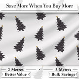 Minimal Christmas Tree Pattern Grey Background Simple Holiday Seamless Modern Digital Print Fabric by the Metre UK Sewing Quilting Textile