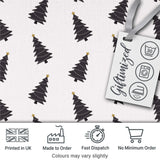 Minimal Christmas Tree Pattern Grey Background Simple Holiday Seamless Modern Digital Print Fabric by the Metre UK Sewing Quilting Textile