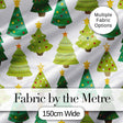 Cute Mixed Christmas Trees Colorful Festive Seamless Pattern Digital Print Fabric by the Metre UK Sewing Quilting Textile