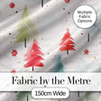 Soft Watercolor Christmas Trees Minimal Winter Seamless Pattern Digital Print Fabric by the Metre UK Sewing Quilting Textile