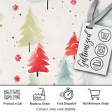 Soft Watercolor Christmas Trees Minimal Winter Seamless Pattern Digital Print Fabric by the Metre UK Sewing Quilting Textile
