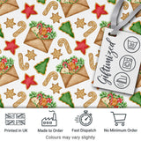 Watercolor Christmas Cookies Candy Cane Festive Treats Seamless Pattern Digital Print Fabric by the Metre UK Sewing Quilting Textile