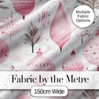 Soft Pink Christmas Baubles Botanical Seamless Pattern Digital Print Fabric by the Metre UK Sewing Quilting Textile