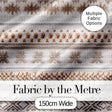 Neutral Beige Knitted Nordic Winter Fair Isle Seamless Pattern Digital Print Fabric by the Metre UK Sewing Quilting Textile