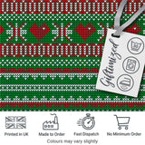 Green Red White Classic Nordic Knit Stripe Seamless Pattern Digital Print Fabric by the Metre UK Sewing Quilting Textile