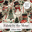Christmas Tree Star Gift Ornament Holiday Seamless Pattern Digital Print Fabric by the Metre UK Sewing Quilting Textile