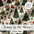 Festive Christmas Tree Stocking Snowman Holiday Seamless Pattern Digital Print Fabric by the Metre UK Sewing Quilting Textile