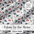 Winter Botanical Pine Branch Berry Nature Seamless Pattern Digital Print Fabric by the Metre UK Sewing Quilting Textile