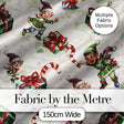 Cute Christmas Elf Gift Candy Cane Festive Seamless Pattern Digital Print Fabric by the Metre UK Sewing Quilting Textile