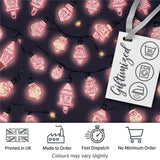 Cute  Christmas Light Bulbs Festive Glow Seamless Pattern Digital Print Fabric by the Metre UK Sewing Quilting Textile