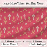 Minimal Scandinavian Christmas Tree Arrow Seamless Pattern Digital Print Fabric by the Metre UK Sewing Quilting Textile