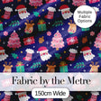 Cute Santa Reindeer Christmas Tree Gift Seamless Pattern Digital Print Fabric by the Metre UK Sewing Quilting Textile