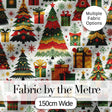 Cute Christmas Tree Gift Holiday Festive Seamless Pattern Digital Print Fabric by the Metre UK Sewing Quilting Textile