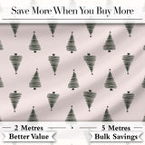 Minimal Line Christmas Trees Modern Scandinavian Seamless Pattern  Digital Print Fabric by the Metre UK Sewing Quilting Textile