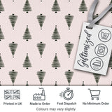 Minimal Line Christmas Trees Modern Scandinavian Seamless Pattern  Digital Print Fabric by the Metre UK Sewing Quilting Textile