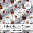 Cute Christmas Gift Boxes Ho Ho Doodle Seamless Pattern Digital Print Fabric by the Metre UK Sewing Quilting Textile