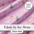 Cute Christmas Trees Gingerbread Candy Pink Seamless Pattern Digital Print Fabric by the Metre UK Sewing Quilting Textile