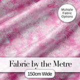 Soft Pink Winter Snowflakes Dreamy Glow Seamless Pattern Digital Print Fabric by the Metre UK Sewing Quilting Textile