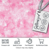 Soft Pink Winter Snowflakes Dreamy Glow Seamless Pattern Digital Print Fabric by the Metre UK Sewing Quilting Textile