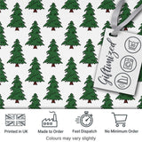 Minimal Hand Drawn Christmas Trees on White Background Seamless Pattern Digital Print Fabric by the Metre UK Sewing Quilting Textile
